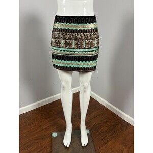 Lulumari Anthropologie Sequin Mini Skirt Women's Small Stretch Waist